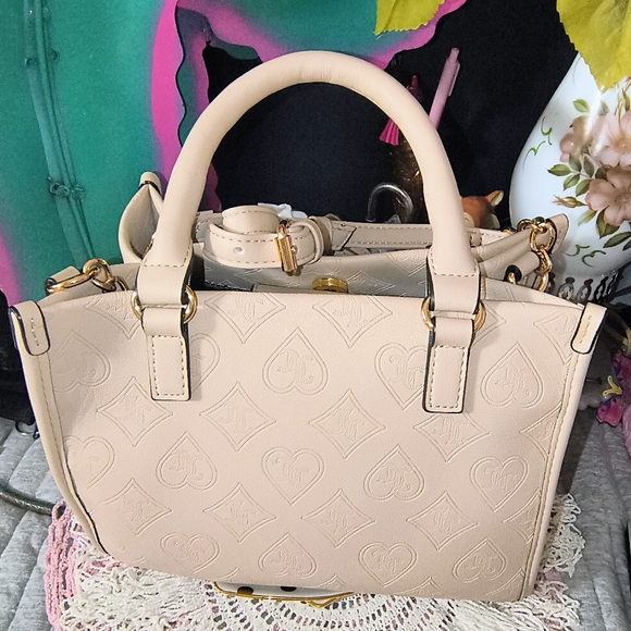 Juicy Couture Sandstone Mini Tote Gold Chain With Charms Padded Handles & Strap - Picture 5 of 11